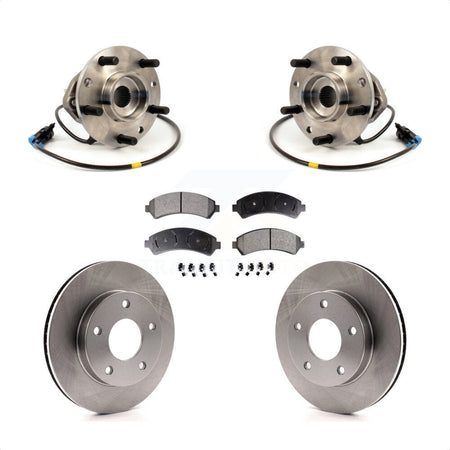 Front Hub Bearing Brake Rotor Pad Kit For 1997 Chevrolet Blazer 4WD with Drum rear brakes KBB-126432