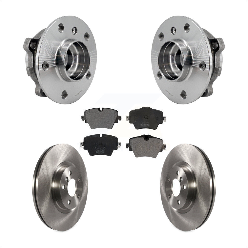 Front Hub Bearing Brake Rotor & Pads Kit For BMW X1 Mini Cooper Countryman X2 228i xDrive KBB-126442