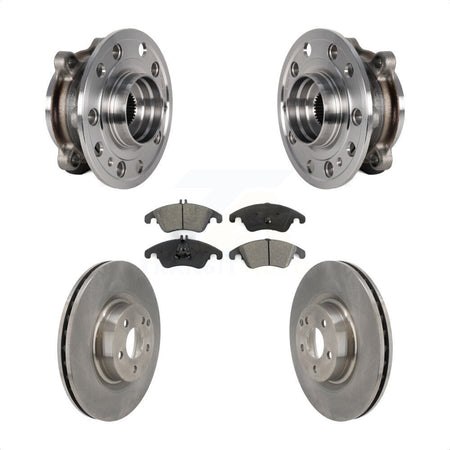 Front Hub Bearing Assembly Disc Brake Rotors And Pads Kit For 2017 Mercedes-Benz E400 AWD KBB-126445