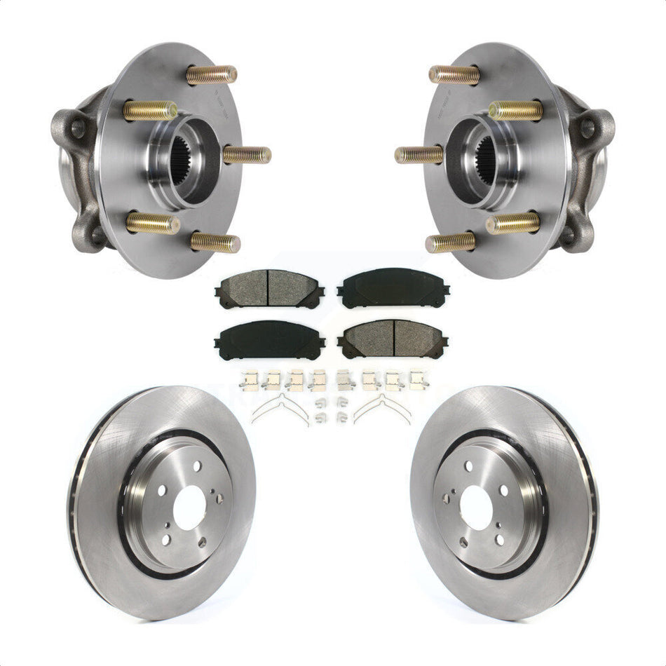 Front Hub Bearing Assembly Disc Brake Rotor Pad Kit For Lexus RX350 RX450h RX350L RX450hL KBB-126450