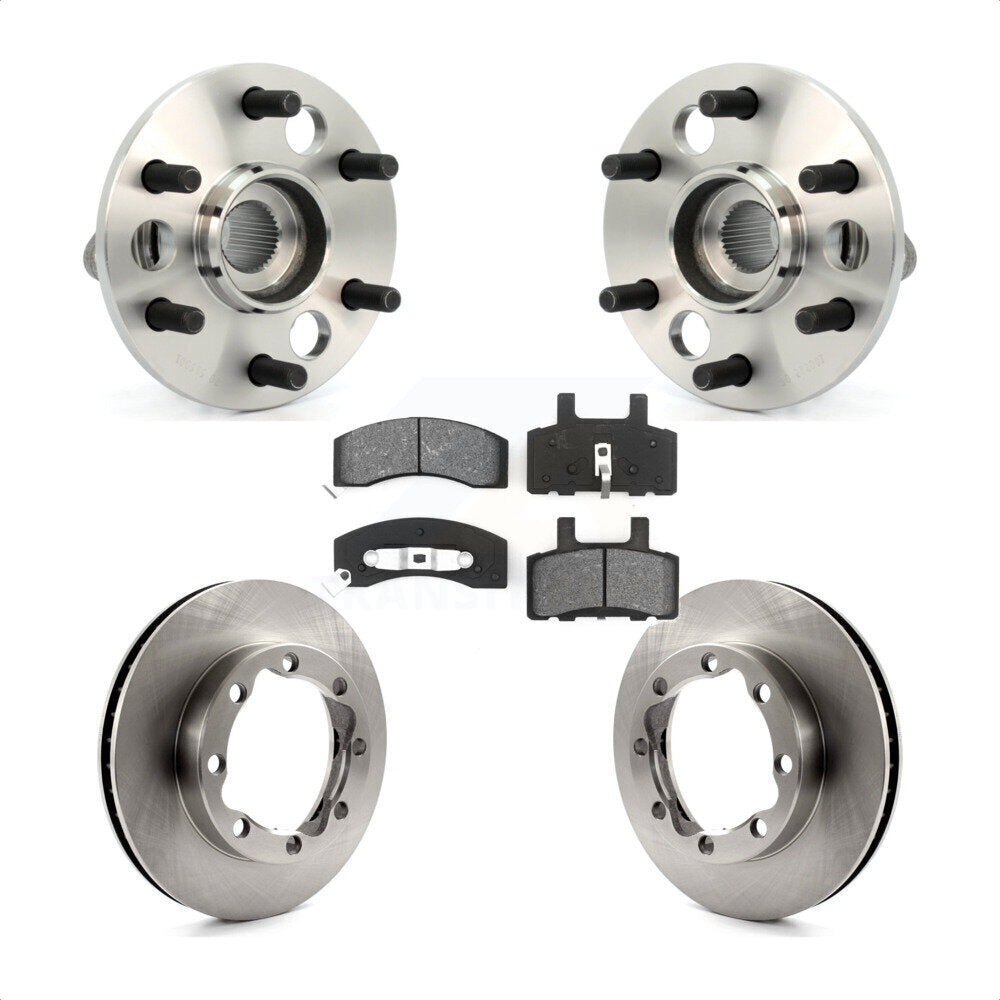 Front Hub Bearing Brake Rotor Pads Kit For K1500 Suburban Chevrolet GMC With 8 Lug Wheels KBB-126454