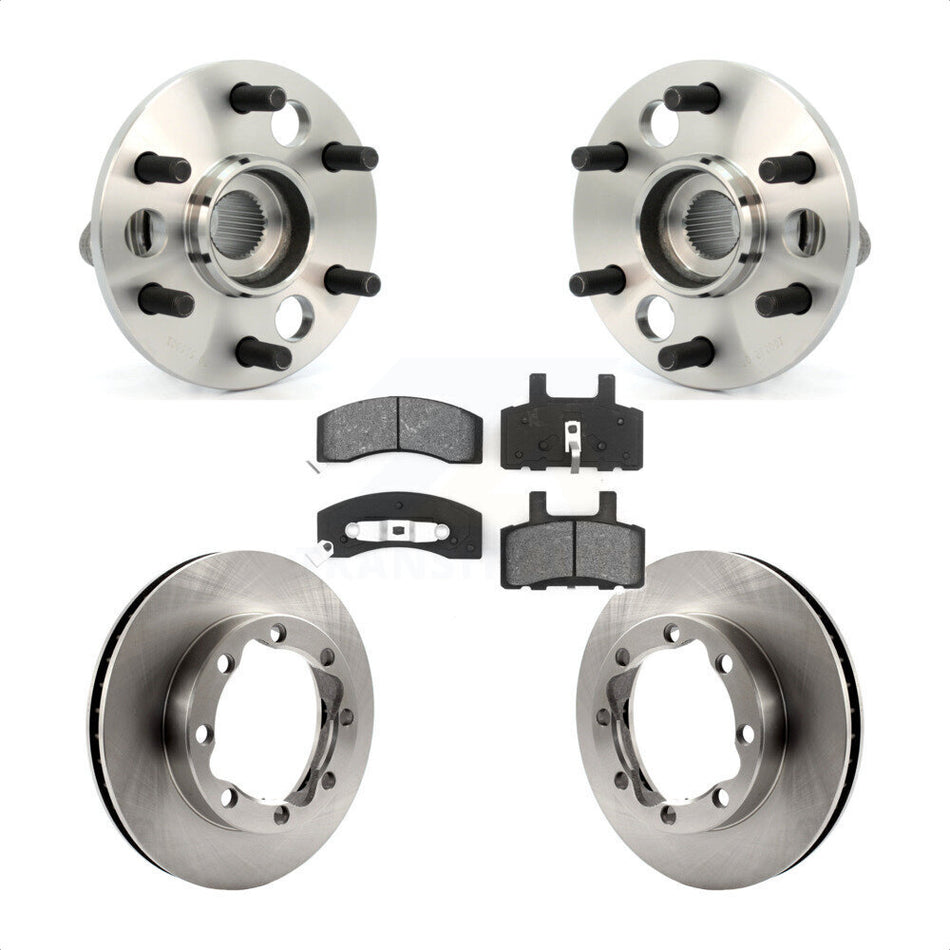 Front Hub Bearing Brake Rotor Pads Kit For K1500 Suburban Chevrolet GMC With 8 Lug Wheels KBB-126454