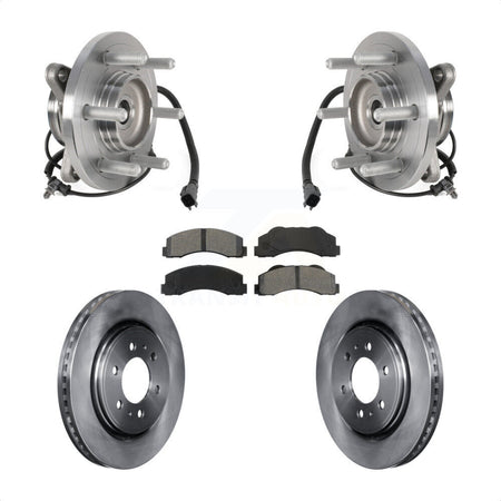 Front Hub Bearing Brake Rotor Pad Kit For 2015-2017 Ford Expedition Lincoln Navigator 4WD KBB-126455