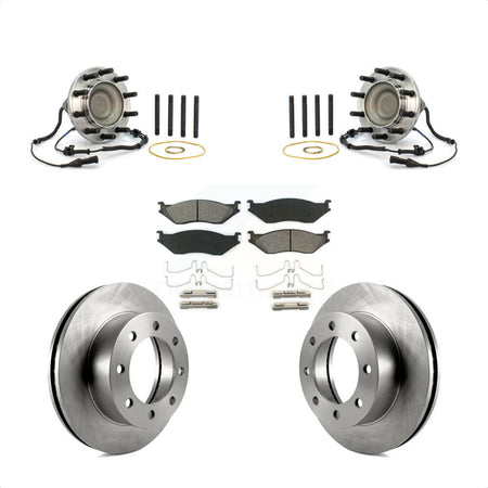 Front Hub Bearing Brake Rotor & Pad Kit For Ford F-450 Super Duty 4 X 2 With 8 Lug Wheels KBB-126462