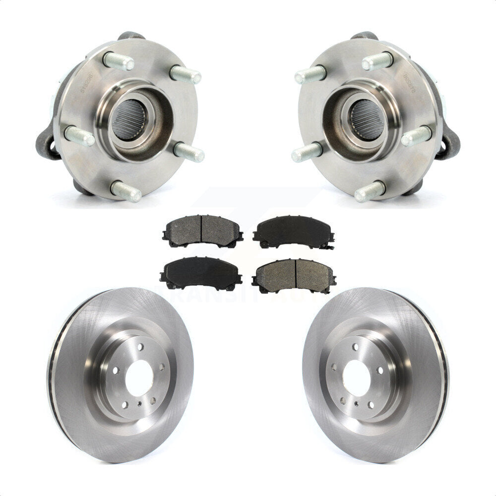 Front Hub Bearing Assembly Disc Brake Rotors And Pads Kit For 2019-2021 INFINITI QX50 KBB-126475