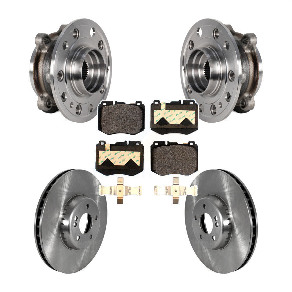 Front Hub Bearing Assembly Disc Brake Rotors And Pads Kit For Mercedes-Benz C300 C400 KBB-126479