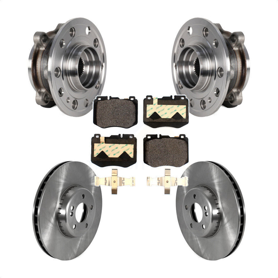 Front Hub Bearing Assembly Disc Brake Rotors And Pads Kit For Mercedes-Benz C300 C400 KBB-126479