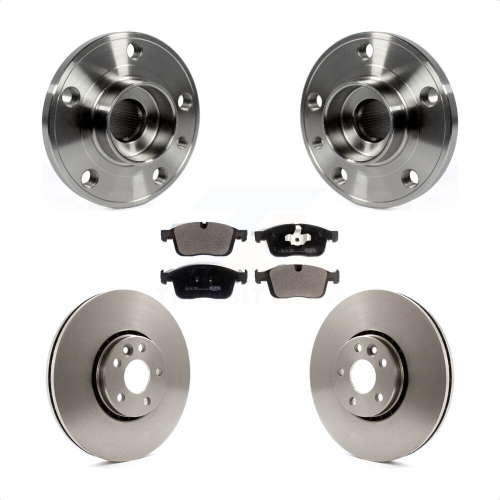 Front Hub Bearing Brake Rotor Pad Kit For 2017 Volvo XC60 With 328mm Diameter KBB-126493