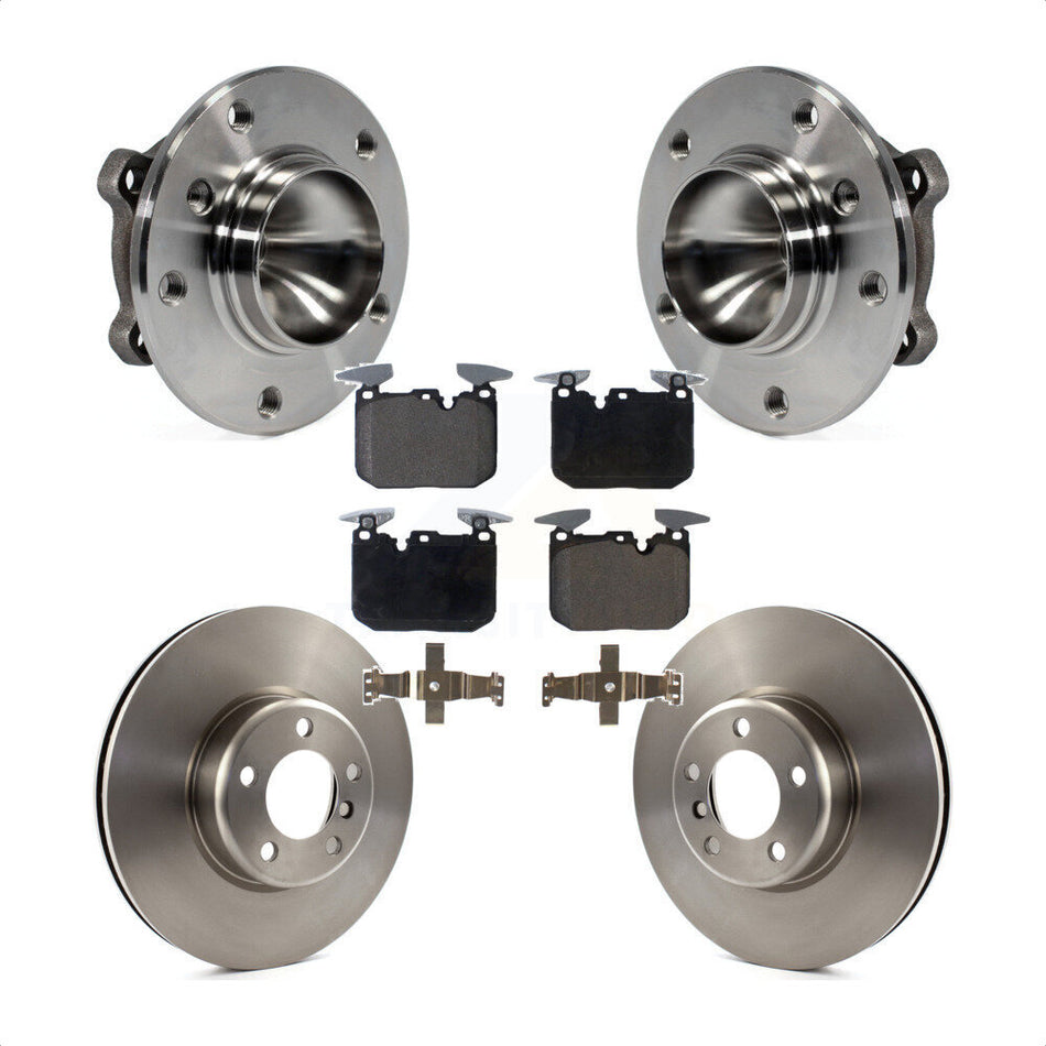 Front Hub Bearing Brake Rotor & Pad Kit For 2013 BMW 328i With 340mm Diameter KBB-126499