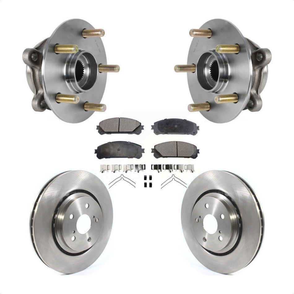 Front Hub Bearing Assembly Disc Brake Rotor Pad Kit For Lexus RX350 RX450h RX350L RX450hL KBB-126502