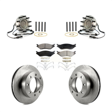 Front Hub Bearing Brake Rotor & Pad Kit For Ford F-450 Super Duty 4 X 2 With 8 Lug Wheels KBB-126507