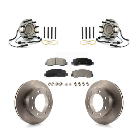 Front Hub Bearing Assembly Disc Brake Rotor And Ceramic Pad Kit For Ford F-450 Super Duty KBB-126508