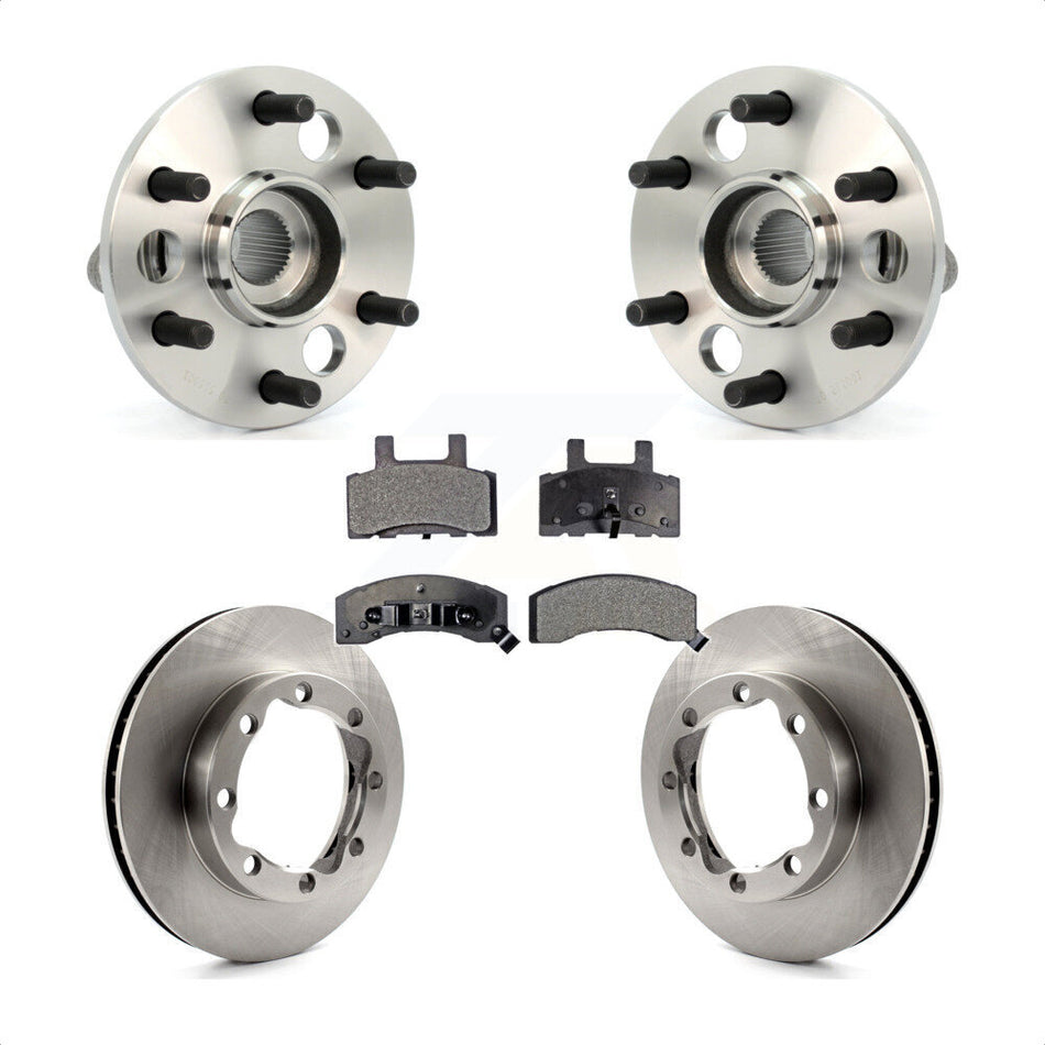 Front Hub Bearing Brake Rotor Pads Kit For K1500 Suburban Chevrolet GMC With 8 Lug Wheels KBB-126519