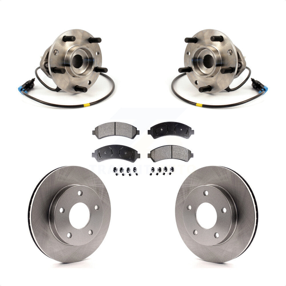 Front Hub Bearing Brake Rotor Pad Kit For 1997 Chevrolet Blazer 4WD with Drum rear brakes KBB-126521