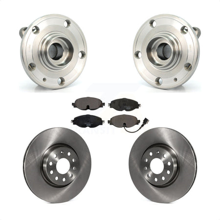 Front Hub Bearing Assembly Disc Brake Rotors And Ceramic Pads Kit For Volkswagen Passat KBB-126523