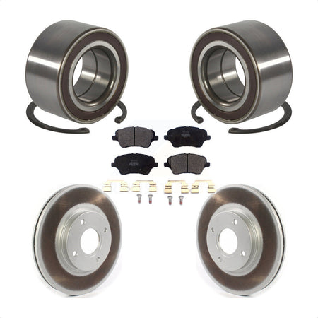 Front Wheel Bearing Coated Disc Brake Rotors And Pads Kit For 2014-2019 Ford Fiesta ST KBB-126697