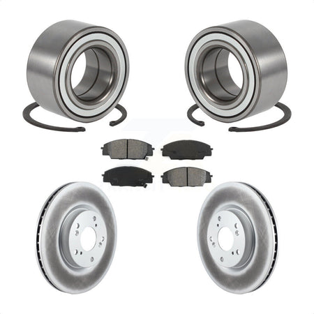 Front Wheel Bearing Coated Disc Brake Rotors And Pads Kit For 2002-2006 Acura RSX Type-S KBB-126718