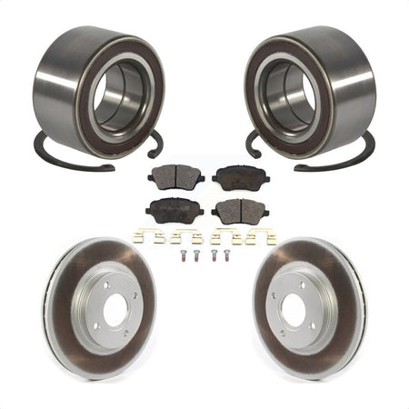 Front Wheel Bearing Coated Disc Brake Rotors And Pads Kit For 2014-2019 Ford Fiesta ST KBB-126738