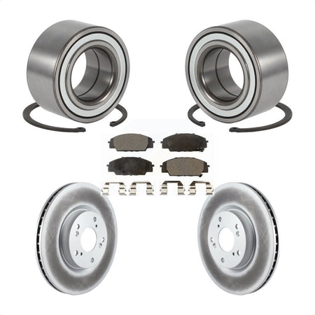 Front Wheel Bearing Coated Disc Brake Rotors And Pads Kit For 2002-2006 Acura RSX Type-S KBB-126740
