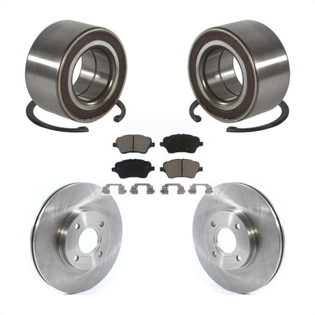 Front Wheel Bearing Disc Brake Rotors And Ceramic Pads Kit For 2014-2019 Ford Fiesta ST KBB-126746
