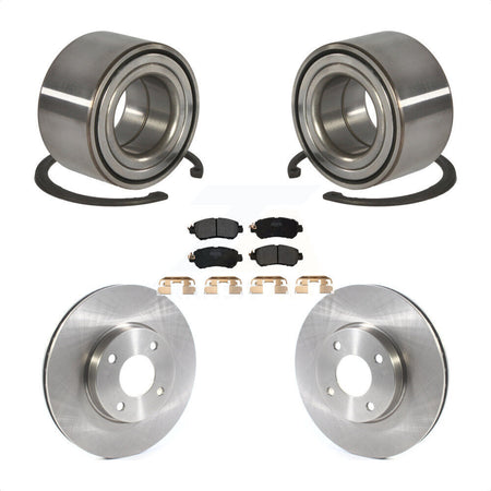 Front Wheel Bearing Disc Brake Rotors And Semi-Metallic Pads Kit For Nissan Kicks Versa KBB-126751