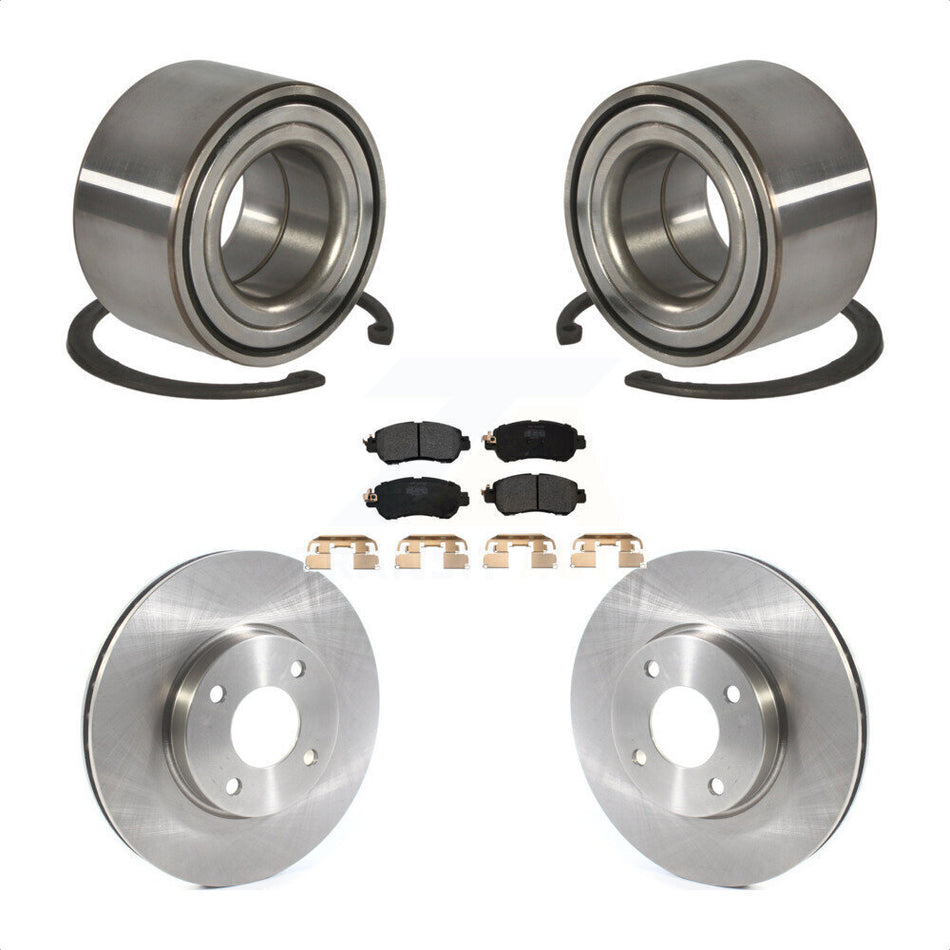 Front Wheel Bearing Disc Brake Rotors And Semi-Metallic Pads Kit For Nissan Kicks Versa KBB-126751