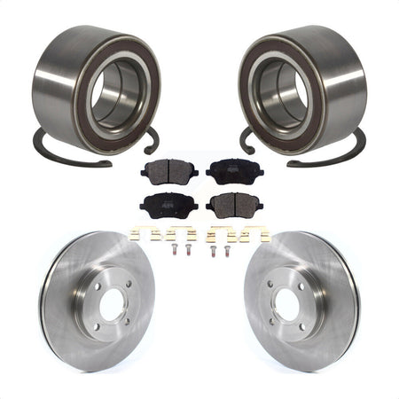 Front Wheel Bearing Disc Brake Rotors And Pads Kit For 2014-2019 Ford Fiesta ST KBB-126754