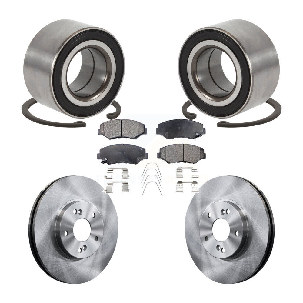 Front Wheel Bearing Brake Rotor Pads Kit For Honda Accord With 300mm Diameter KBB-126759