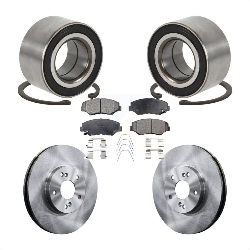 Front Wheel Bearing Brake Rotor Pads Kit For Honda Accord With 300mm Diameter KBB-126759
