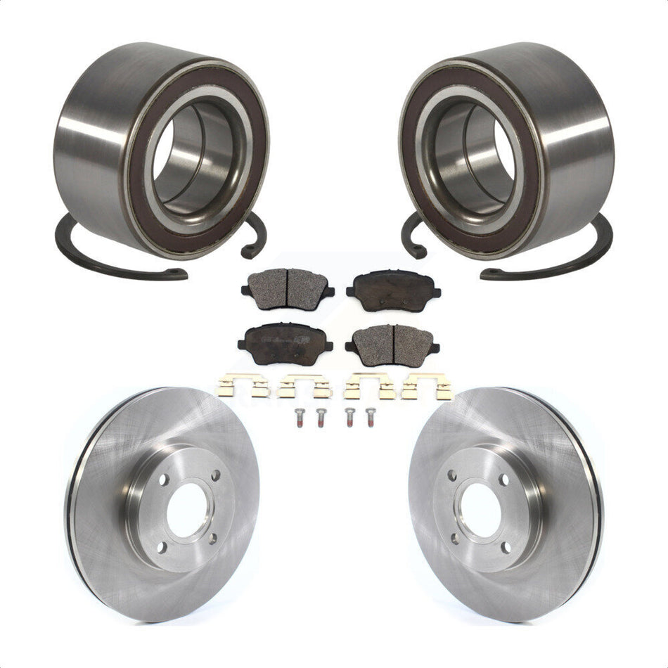 Front Wheel Bearing Disc Brake Rotors And Ceramic Pads Kit For 2014-2019 Ford Fiesta ST KBB-126761