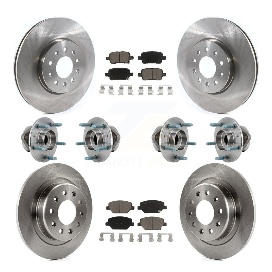 Front Rear Hub Bearing Disc Brake Rotor Pads Kit (10Pc) For Chevrolet Equinox GMC Terrain KBB-126777