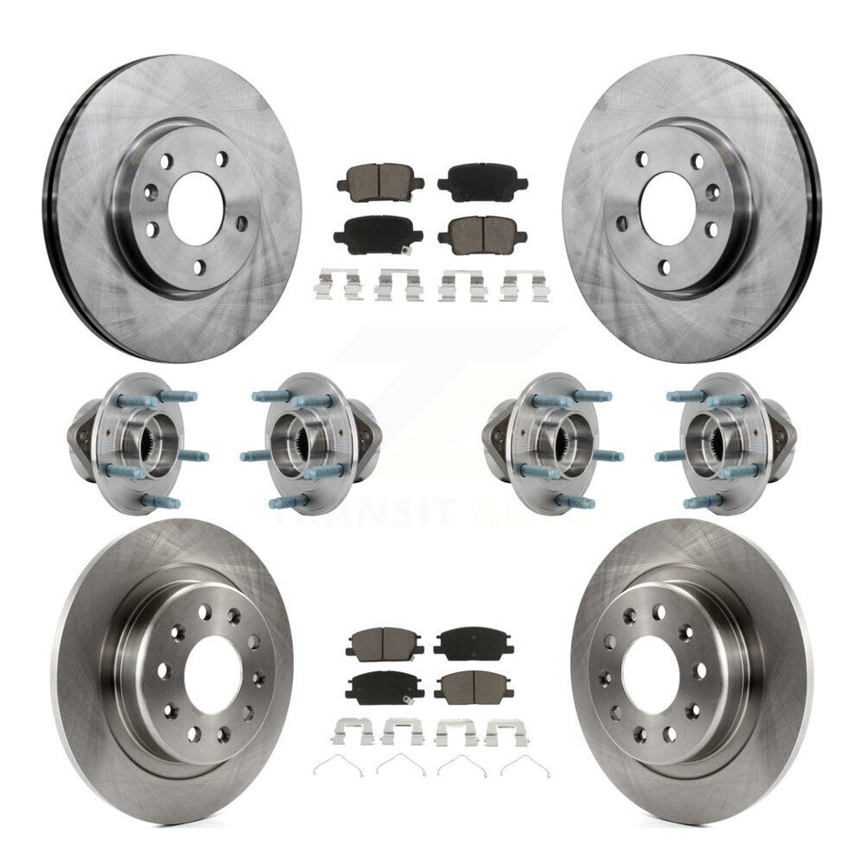 Front Rear Hub Bearing Disc Brake Rotor Pads Kit (10Pc) For Chevrolet Equinox GMC Terrain KBB-126778