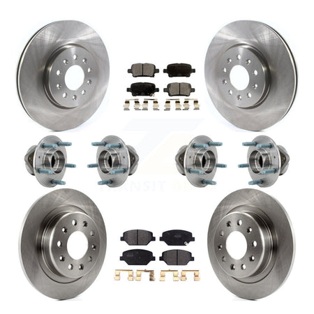 Front Rear Hub Bearing Disc Brake Rotor Pads Kit (10Pc) For Chevrolet Equinox GMC Terrain KBB-126832