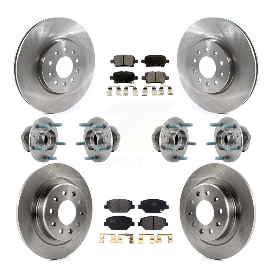Front Rear Hub Bearing Disc Brake Rotor Pads Kit (10Pc) For Chevrolet Equinox GMC Terrain KBB-126832