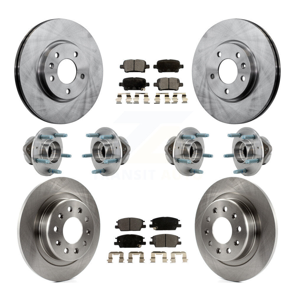 Front Rear Hub Bearing Disc Brake Rotor Pads Kit (10Pc) For Chevrolet Equinox GMC Terrain KBB-126833