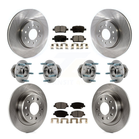 Front Rear Hub Bearing Disc Brake Rotor Pads Kit (10Pc) For Chevrolet Equinox GMC Terrain KBB-126935