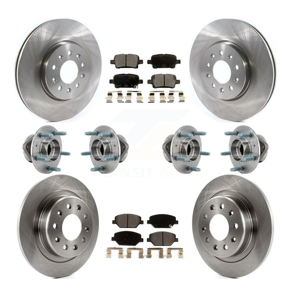 Front Rear Hub Bearing Disc Brake Rotor Pads Kit (10Pc) For Chevrolet Equinox GMC Terrain KBB-126935