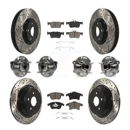 Front Rear Bearing Coat Brake Rotor Pads Kit (10Pc) For 2019-2020 Ford SSV Plug-In Hybrid KBB-126972