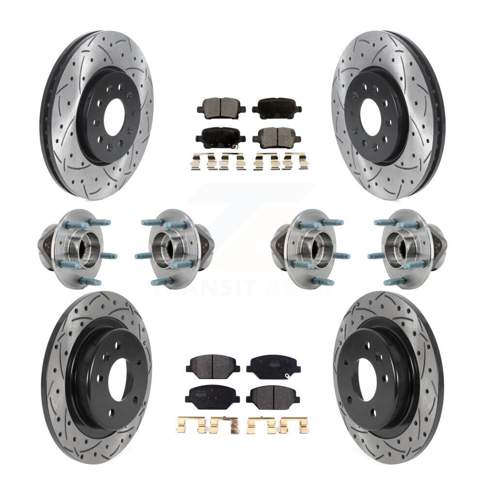 Front Rear Hub Bearing Coat Brake Rotor Pads Kit (10Pc) For Chevrolet Equinox GMC Terrain KBB-127033