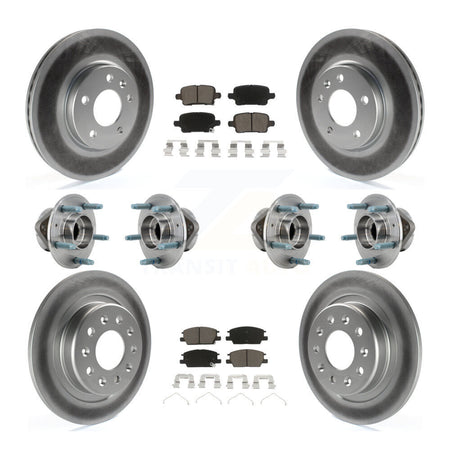 Front Rear Hub Bearing Coat Brake Rotor Pads Kit (10Pc) For Chevrolet Equinox GMC Terrain KBB-127212