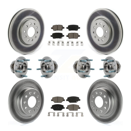 Front Rear Hub Bearing Coat Brake Rotor Pads Kit (10Pc) For Chevrolet Equinox GMC Terrain KBB-127213