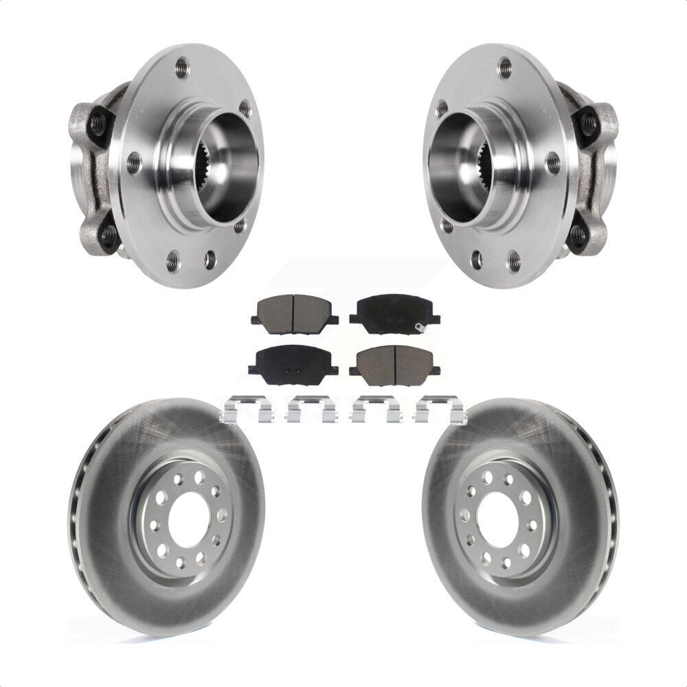 Front Hub Bearing Assembly Coated Brake Rotor Pad Kit For Jeep Compass Renegade Fiat 500X KBB-127232