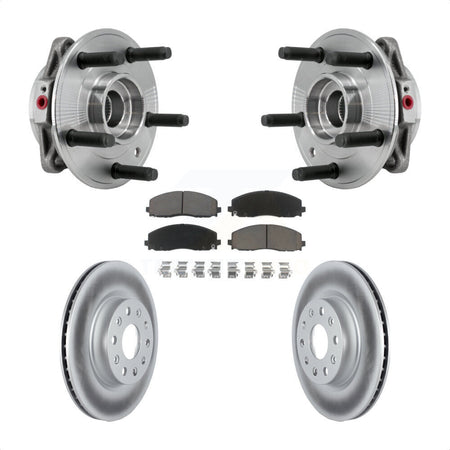 Front Hub Bearing Assembly Coated Disc Brake Rotor And Ceramic Pads Kit For Jeep Wrangler KBB-127242