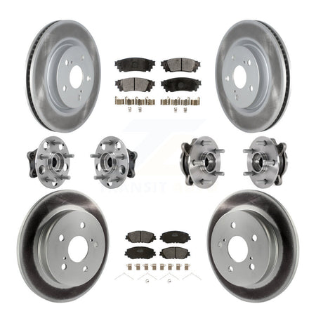 Front Rear Hub Bearing Coated Brake Rotor And Pad Kit (10Pc) For Toyota Camry Lexus ES250 KBB-127267