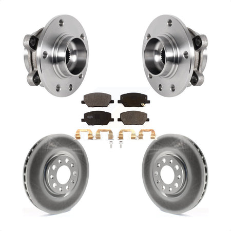 Front Hub Bearing Assembly Coated Brake Rotor Pad Kit For Jeep Compass Renegade Fiat 500X KBB-127311