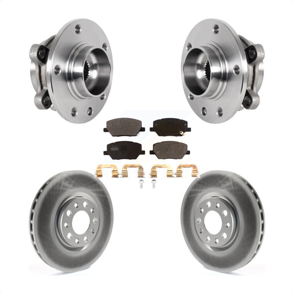 Front Hub Bearing Assembly Coated Brake Rotor Pad Kit For Jeep Compass Renegade Fiat 500X KBB-127311