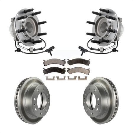 Front Hub Bearing Assembly Coat Brake Rotor Pad Kit For GMC Savana 2500 Chevrolet Express KBB-127315