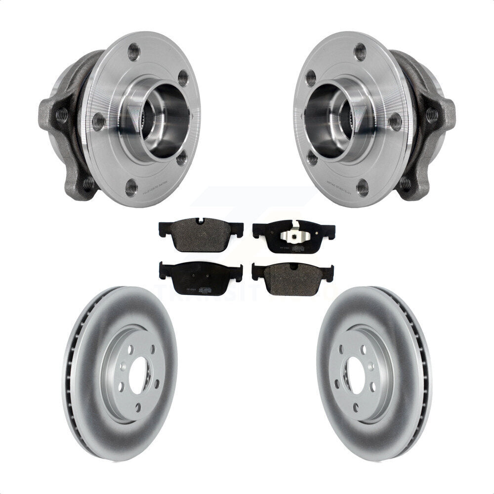 Front Hub Bearing Coated Disc Brake Rotor Pad Kit For Volvo S60 V60 S90 Cross Country V90 KBB-127318
