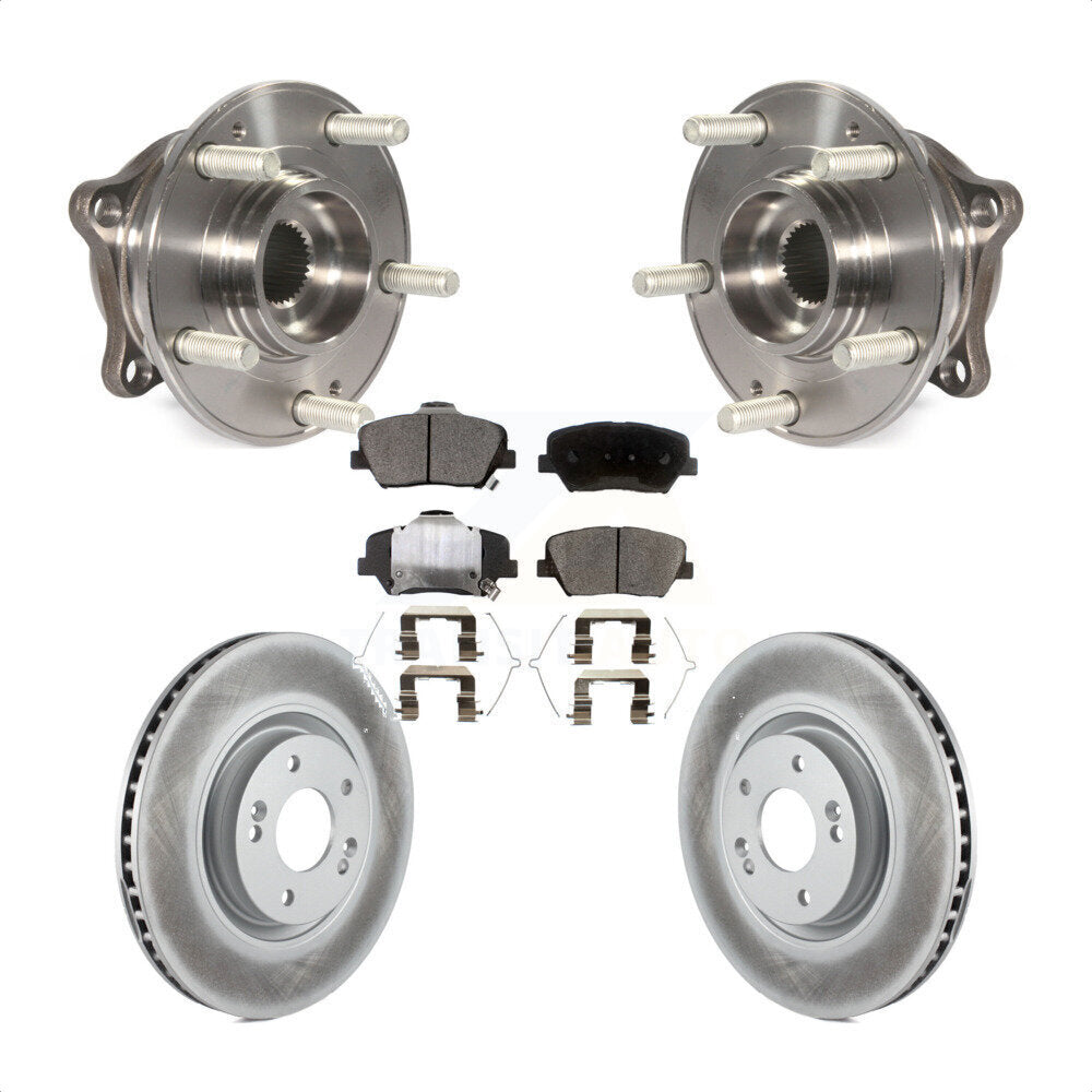 Front Hub Bearing Assembly Coated Disc Brake Rotors And Pads Kit For Hyundai Nexo KBB-127335