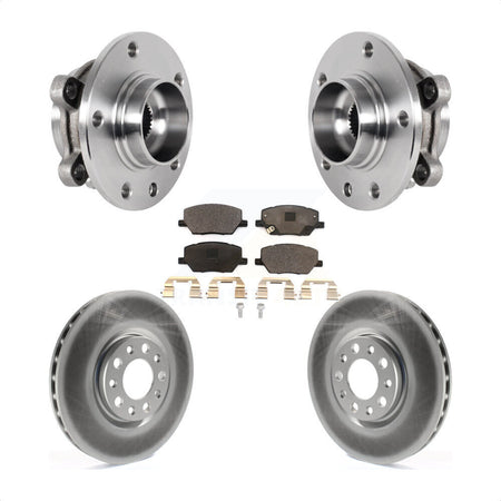 Front Hub Bearing Assembly Coated Brake Rotor Pad Kit For Jeep Compass Renegade Fiat 500X KBB-127439